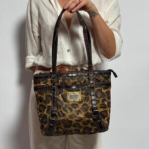 Vintage Franco Sarto Cheetah & Croc Bag